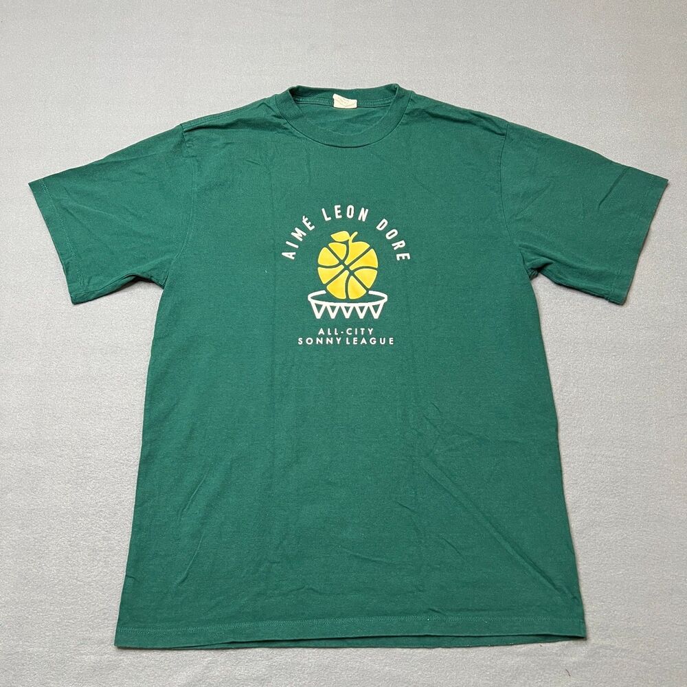 ALD / New Balance SONNY League T-Shirt Medium Green Cotton Short Sleeve Pullover